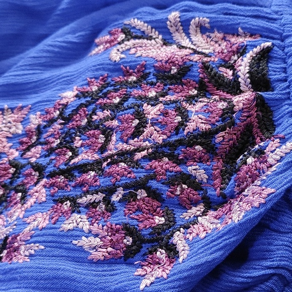 Free People Pretty Pineapple Embroidered Dress Size S - Picture 9 of 11